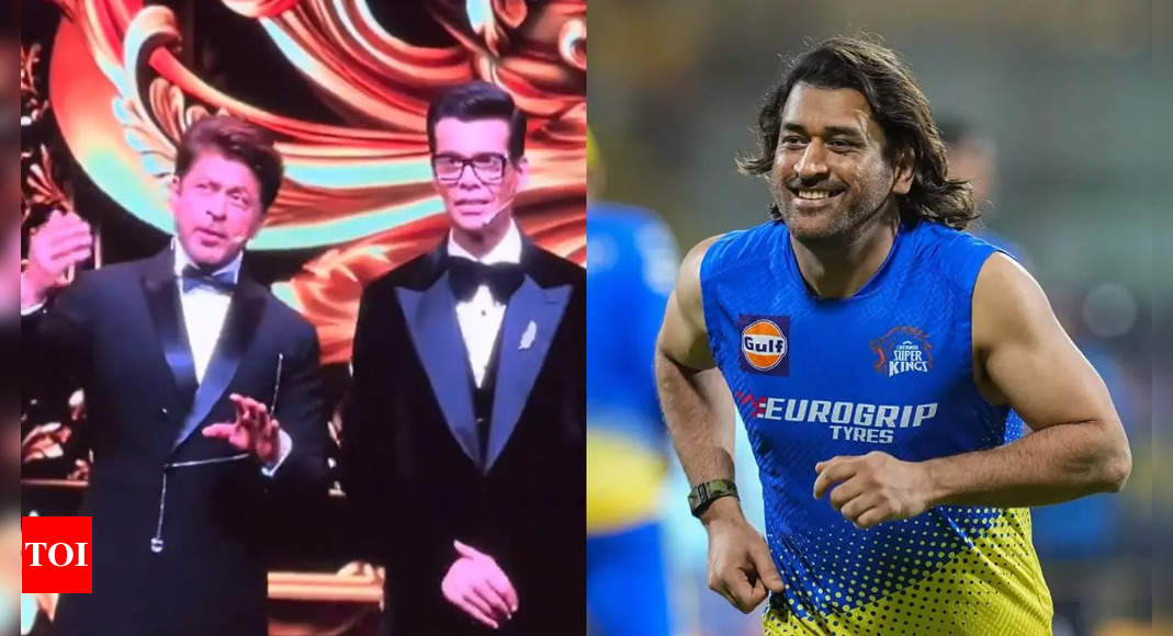 ‘Na na karke bhi 10 baar IPL khel jaate hai’: Shah Rukh Khan’s hilarious MS Dhoni remark at IIFA awards. Watch | Cricket News