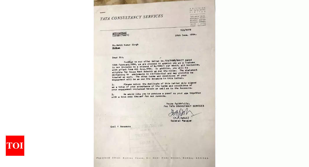 IITian who gave up TCS job to join civil services, shares his TCS offer letter from June 1989