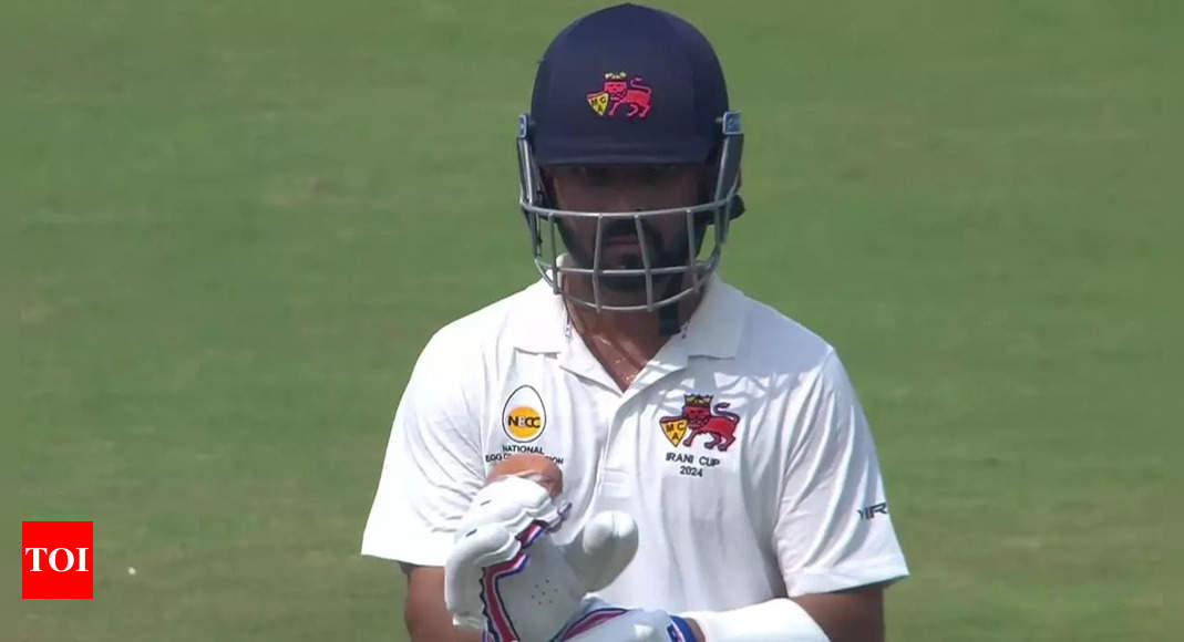 Watch: Ajinkya Rahane’s bizarre dismissal as Mumbai captain falls just short of century in Irani Cup | Cricket News