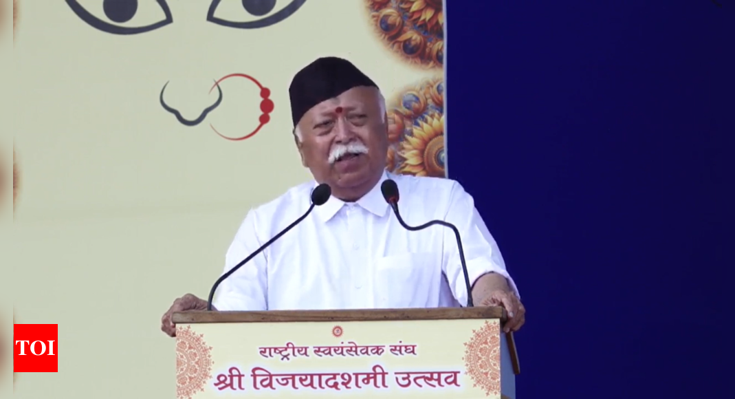 ‘Being weak is a crime’: Mohan Bhagwat at Dussehra event on violence against Hindus in Bangladesh, Kolkata rape | India News