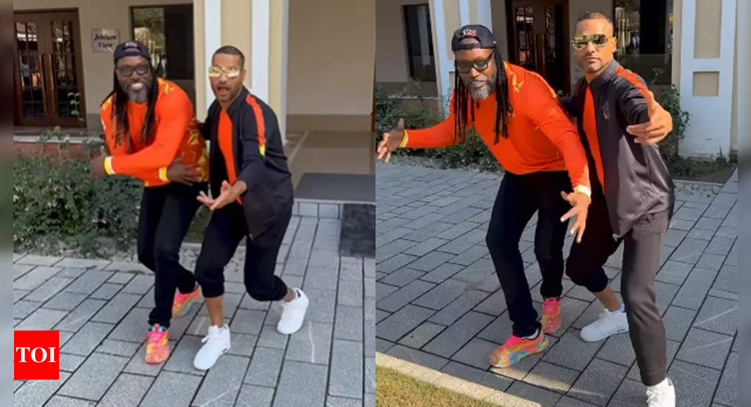 ‘Desi munda te Jamaican style da combo!’: Shikhar Dhawan, Chris Gayle show off cheeky dance moves. Watch | Cricket News