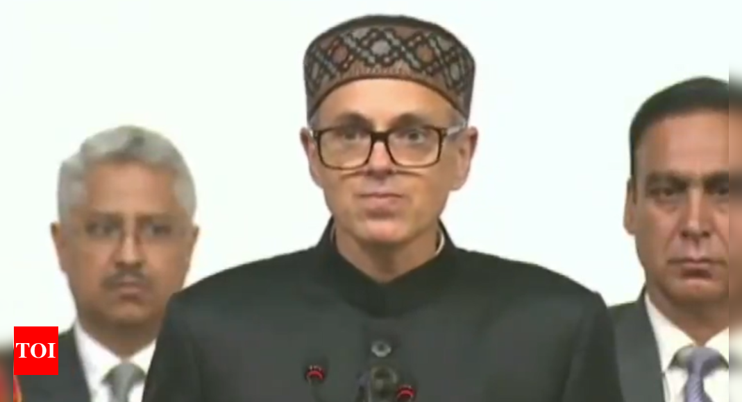 Omar Abdullah takes oath as J&K chief minister, Congress to stay out of government | India News