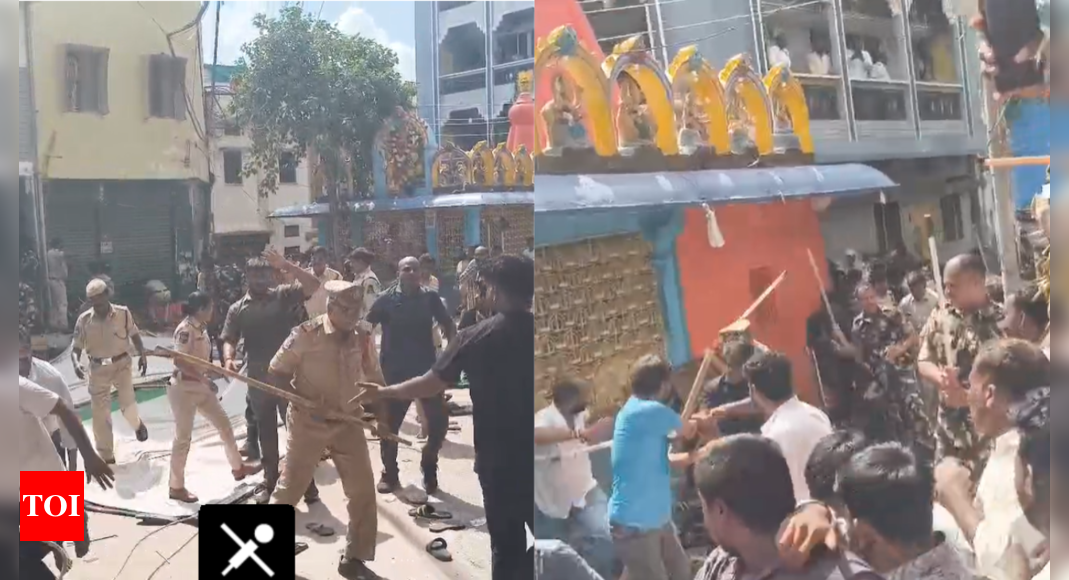 Telangana idol vandalism: Police resorts to lathicharge on VHP, Bajrang Dal as protests turn violent; top developments | India News