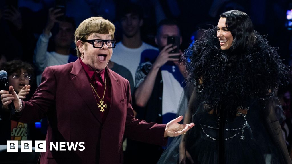 Elton John joins Dua Lipa for Cold Heart at one-off London show